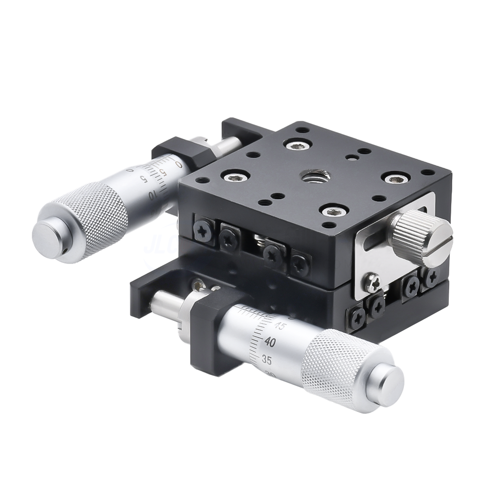 经济型 交叉滚柱引导式 手动位移台 千分尺进给式 XY轴 薄型