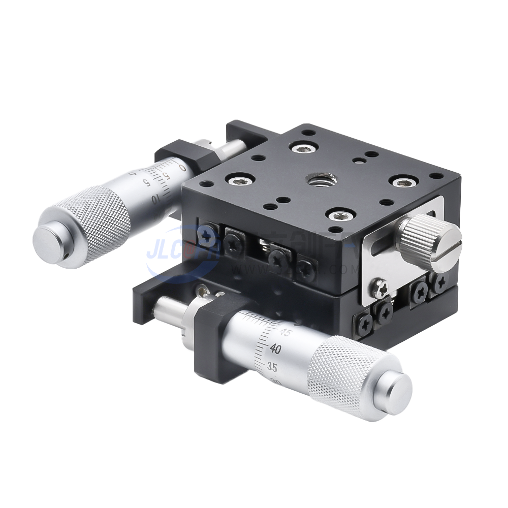 经济型 交叉滚柱引导式 手动位移台 千分尺进给式 XY轴 薄型