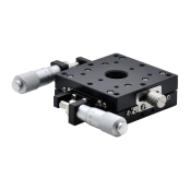 精密型 交叉滚柱引导式 手动位移台 千分尺进给式 XY轴 薄型