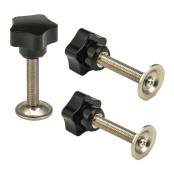 手拧螺丝带垫片 五星把手