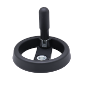 可折双幅条手轮 手柄可折型 塑胶