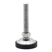 全金属带防滑槽底座脚杯 固定调节型 无橡胶垫/带橡胶垫