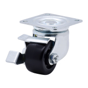 低重心脚轮 碳钢  万向型/金属边刹