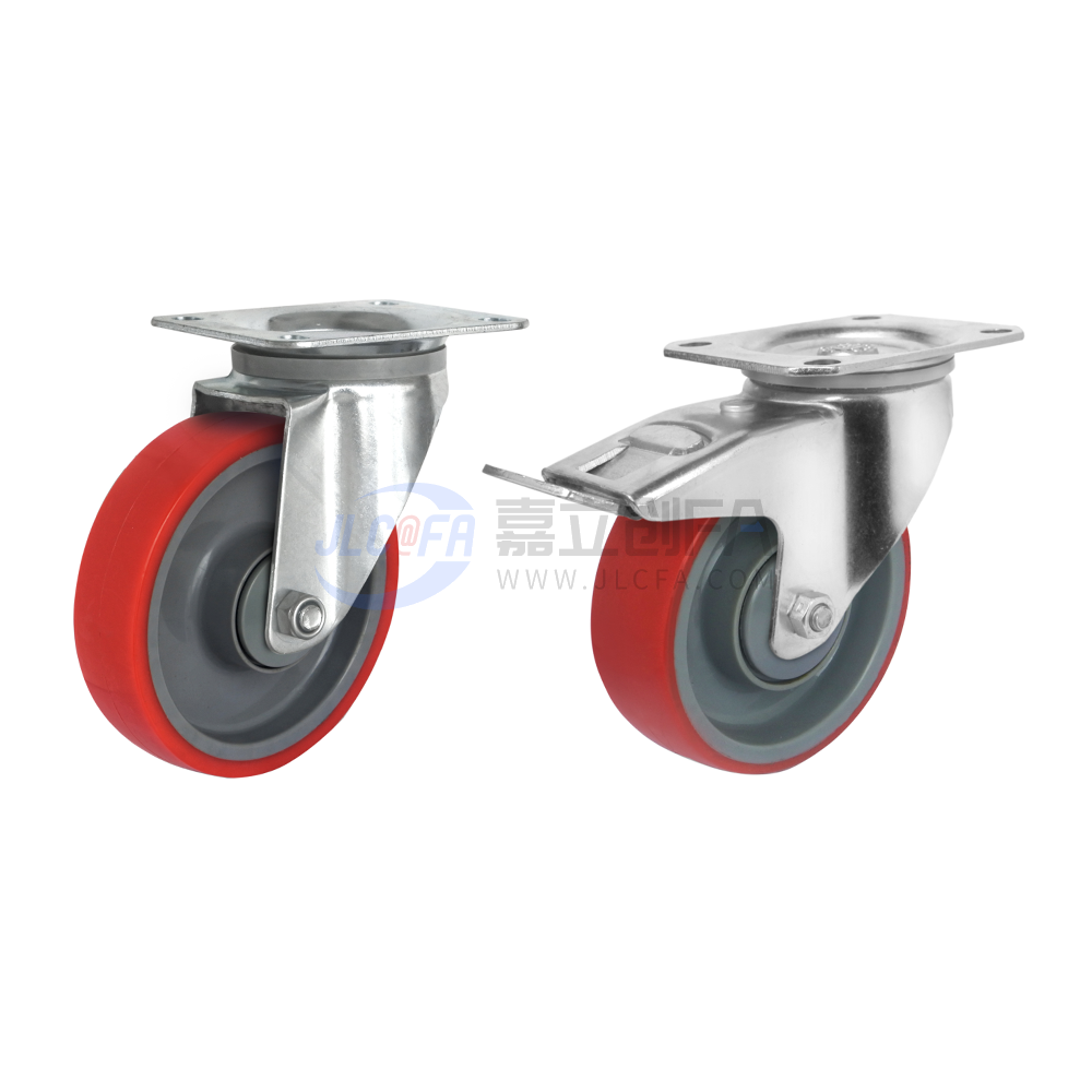欧式系列中型脚轮 容许载荷160~300kg 平板万向型 欧式系列中型脚轮 容许载荷160~300kg 平板万向型