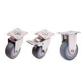 不锈钢工业脚轮 固定型/平底万向型 容许载荷45-50kg