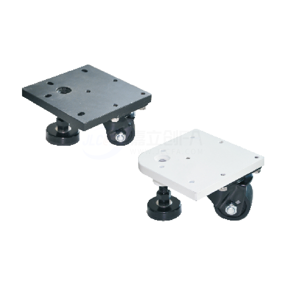 型材专用水平调节轮 方形底板 容许载荷300~500kg 平底活动型·带偏心调整块