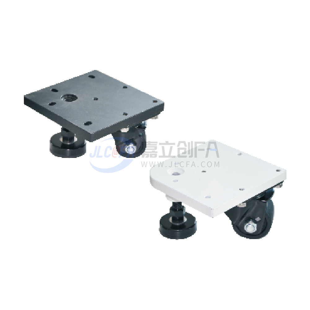 型材专用水平调节轮 方形底板 容许载荷300~500kg 平底活动型·带偏心调整块 型材专用水平调节轮 方形底板 容许载荷300~500kg 平底活动型·带偏心调整块