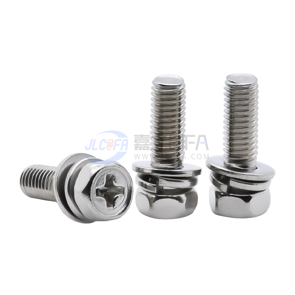 十字外六角头凹穴三组合螺钉-嘉立创FA商城