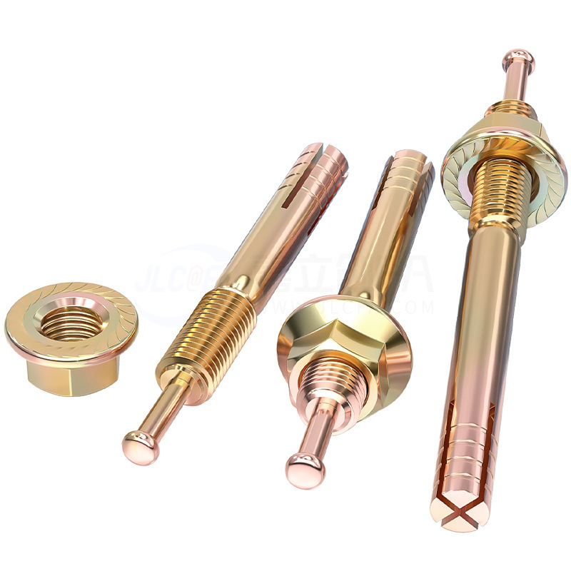 膨胀螺栓 击钉型 半牙 粗牙 镀彩锌材质