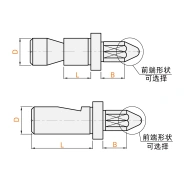 夹具用定位销 普通级 前端形状选择型 带肩型 止动螺丝部短型 环槽型/切口型