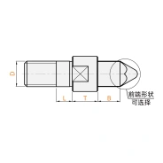 高度支承销 锥角R型 带肩型 外螺纹型
