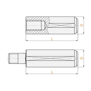 定位销 直杆带通气孔型 内螺纹型/外螺纹型