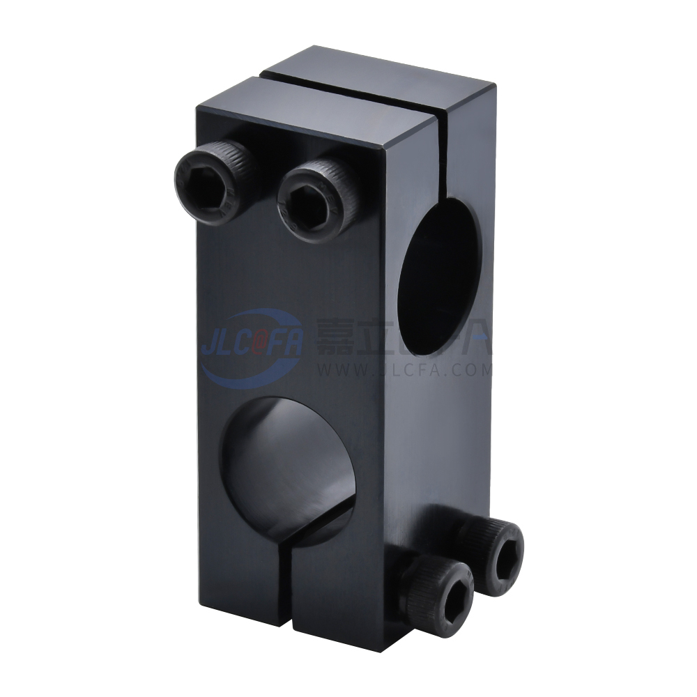 支柱用固定夹 同径 正交型 开口式夹紧固定/单侧螺栓反向开口式夹紧固定 无安装孔 无把手 圆形