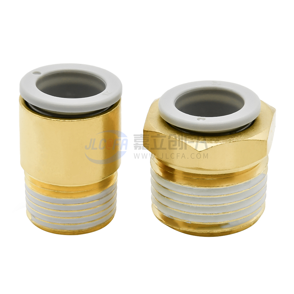 标准型 全铜快插接头 S款 外螺纹-管 外六角直接头/直通接头 标准型 全铜快插接头 S款 外螺纹-管 外六角直接头/直通接头