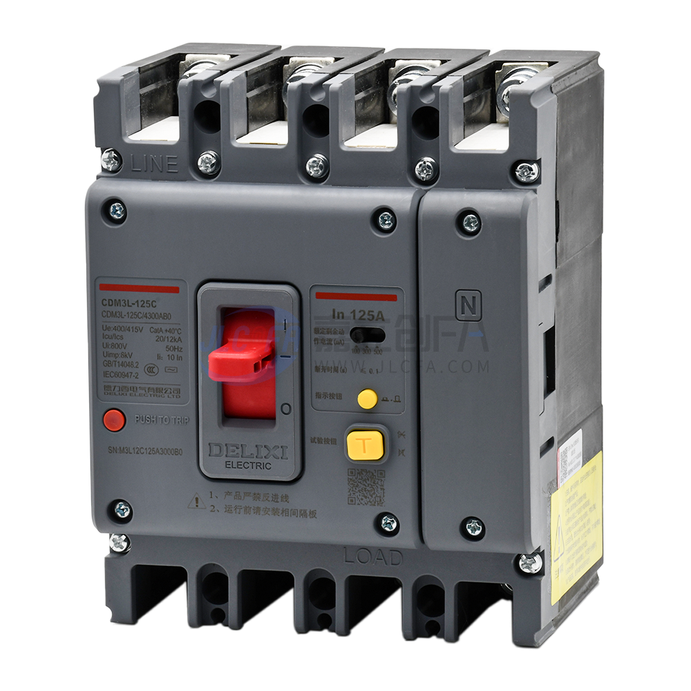 德力西(DELIXI) 塑壳漏电保护断路器 CDM3L 4P M3L16C160B3000B0