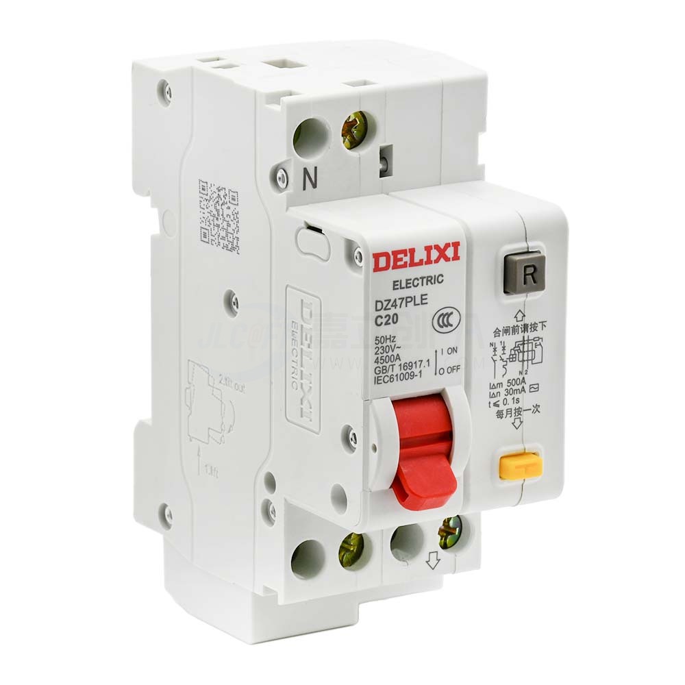 德力西(DELIXI) 小型漏电保护断路器 DZ47PLE 1P+N