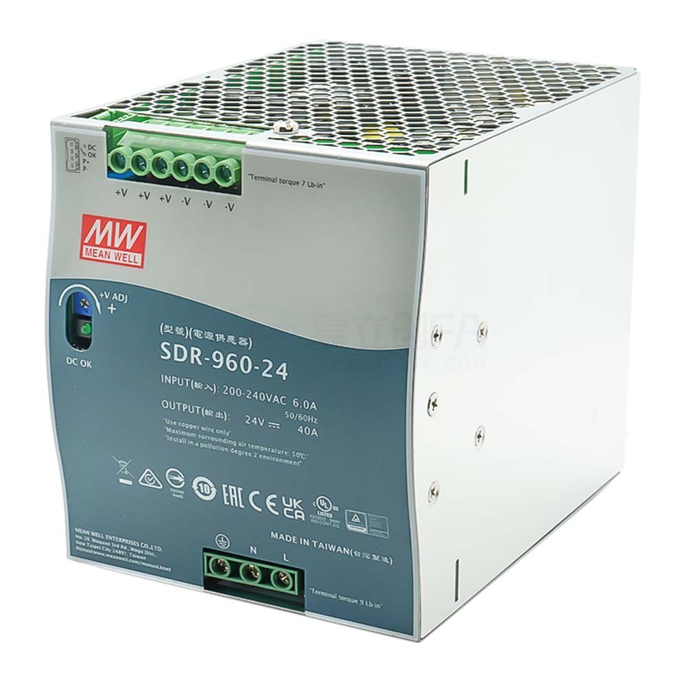 明纬(MEAN WELL) 开关电源 SDR 导轨式安装 960W 单组输出
