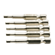 世达(SATA) 5件套6.3mm系列50mm长六角旋具头3mm