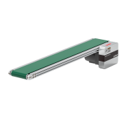 平皮带输送机 防跑偏导型 头部驱动双槽型材 带轮直径30mm 宽度指定型