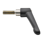 紧定可调位型手柄  经济型圆形直杆型/圆形直杆型 M4~M10的握柄为实心,M12~M16的握柄为空心