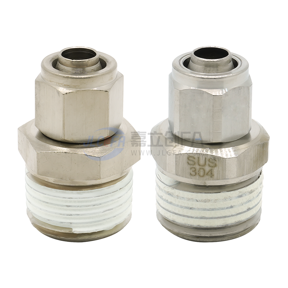 亚德客(AIRTAC) 全金属/不锈钢接头  螺纹-螺纹  锁母直通