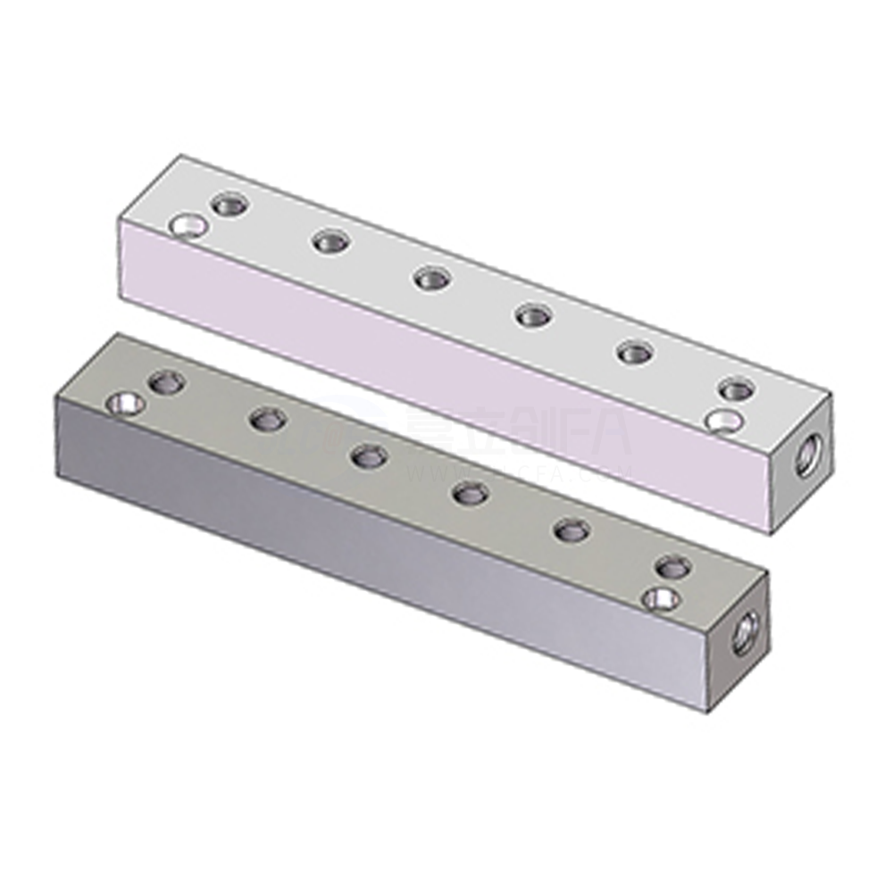 连接块 油压+水压 I形 侧端面贯穿 孔距指定型