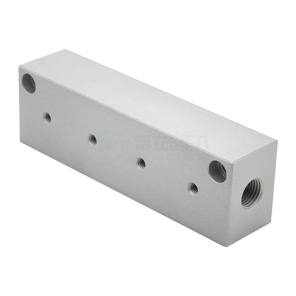 连接块 气压 L形 侧端面不贯穿 螺径可变