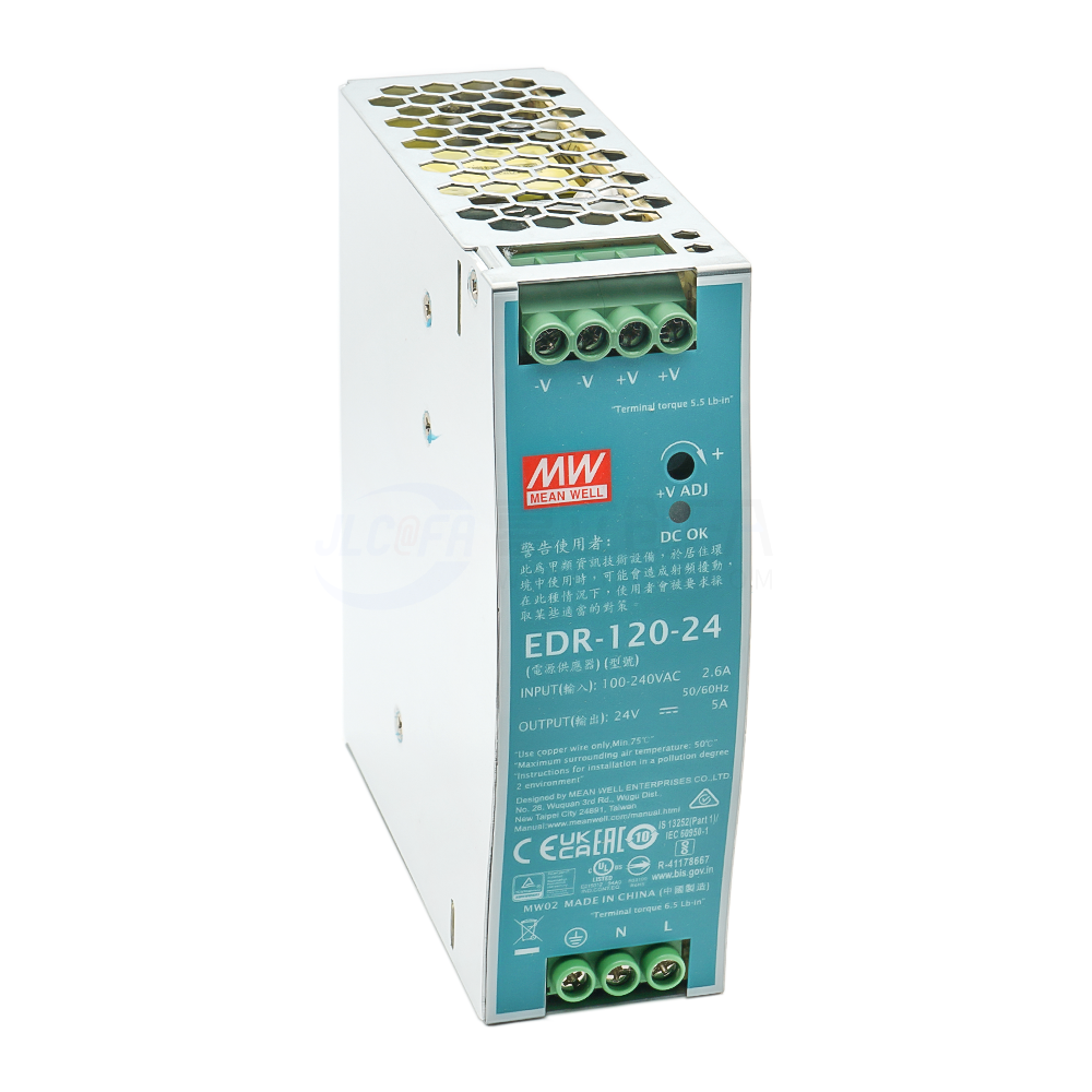 明纬(MEAN WELL) 开关电源 EDR 导轨式安装 120W 单组输出