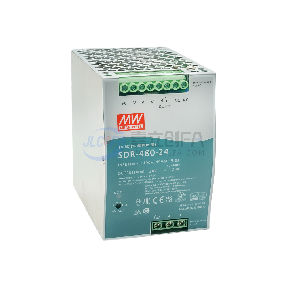 明纬(MEAN WELL) 开关电源 SDR 导轨式安装 480W 单组输出 SDR-480-48 明纬(MEAN WELL) 开关电源 SDR 导轨式安装 480W 单组输出 SDR-480-48