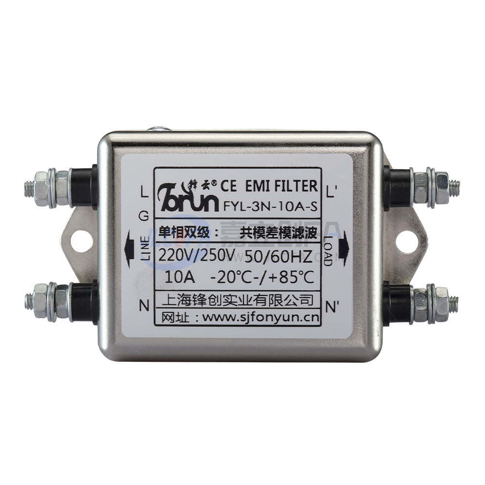 锋云(Fonyun) 单相滤波器 欧式端子台式 螺丝安装 FYL-3N-30A-U
