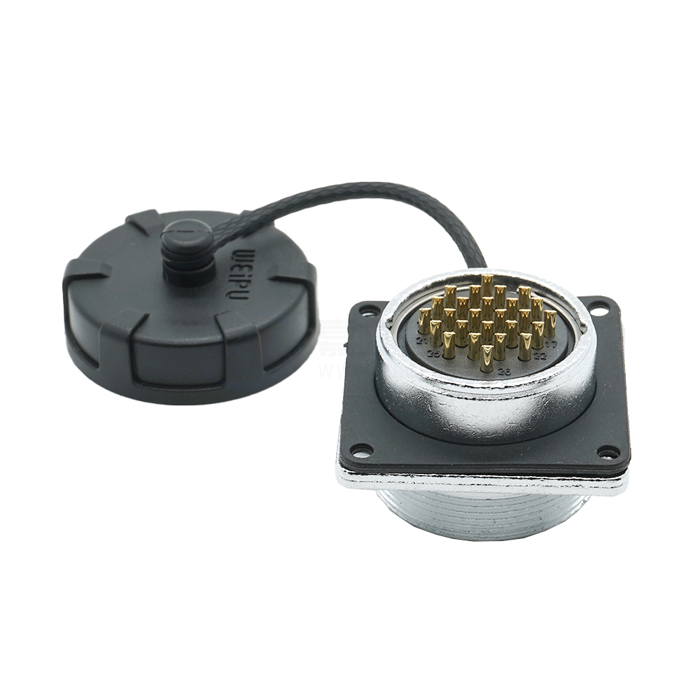 威浦 防水型 圆形连接器 WF系列 面板安装方型母插座 WF16K3Z